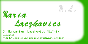 maria laczkovics business card